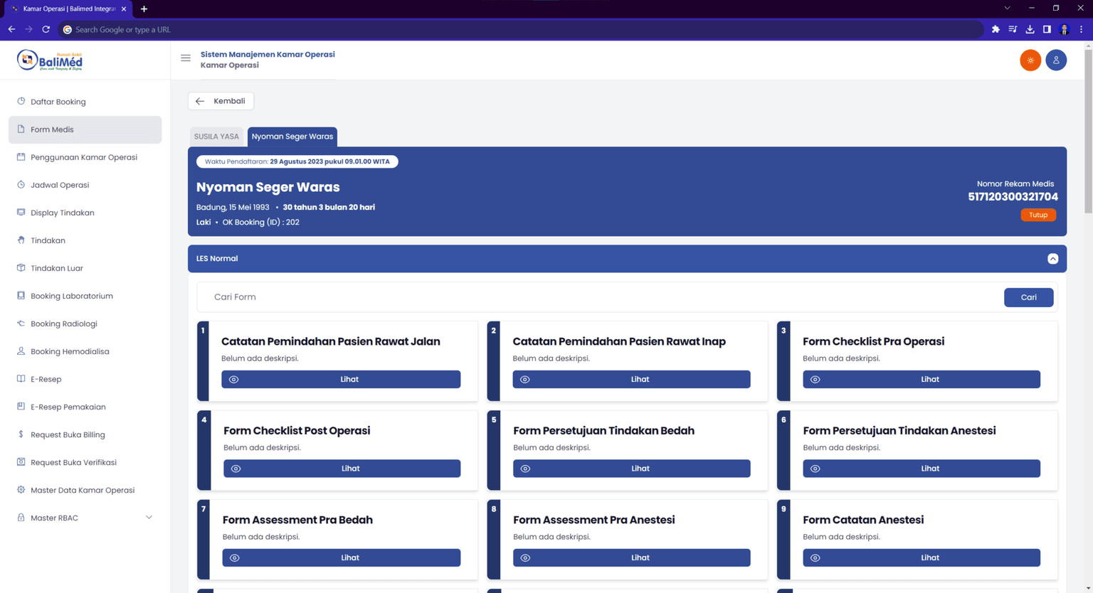 OR Medical Forms screenshot