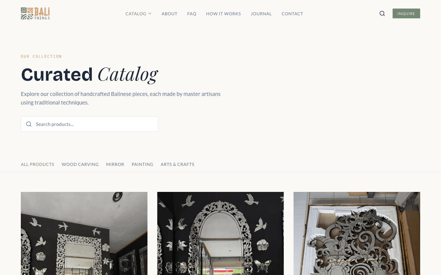 Balithings - Catalog