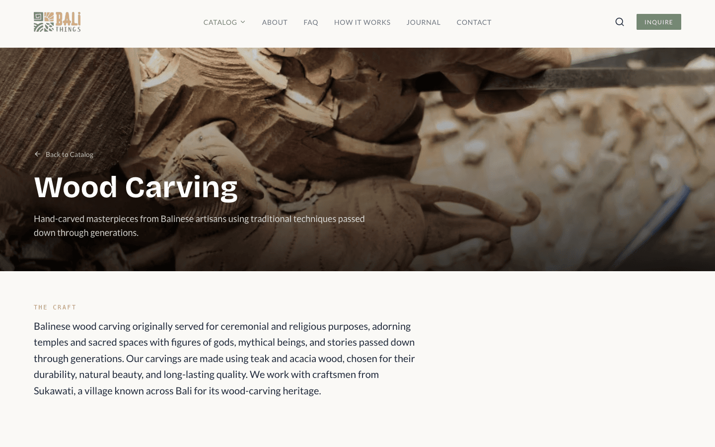 Balithings - Category Wood Carving