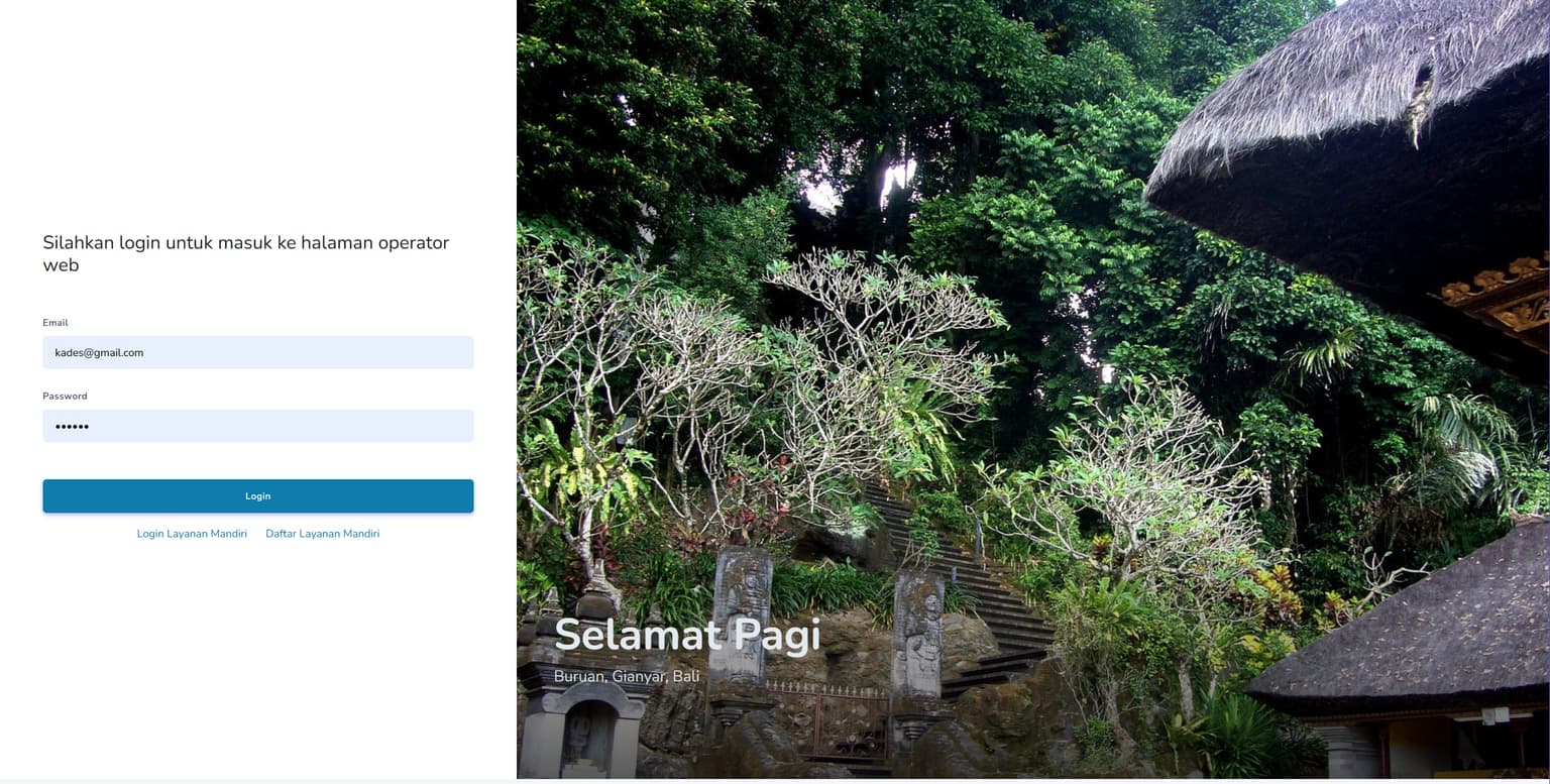 Desa Buruan Web Application screenshot