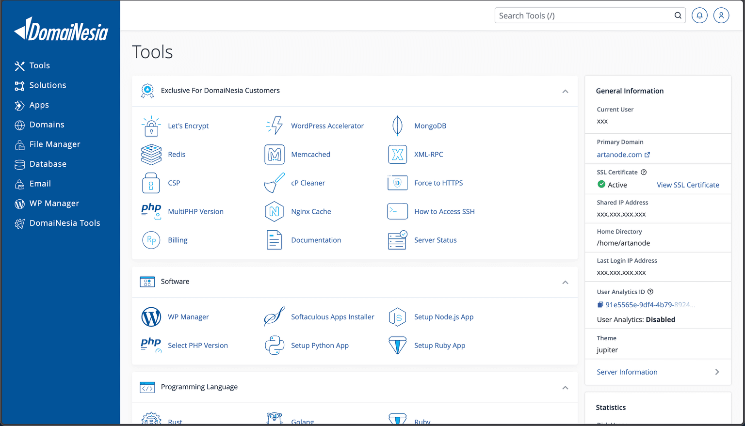 Domainesia Hosting screenshot