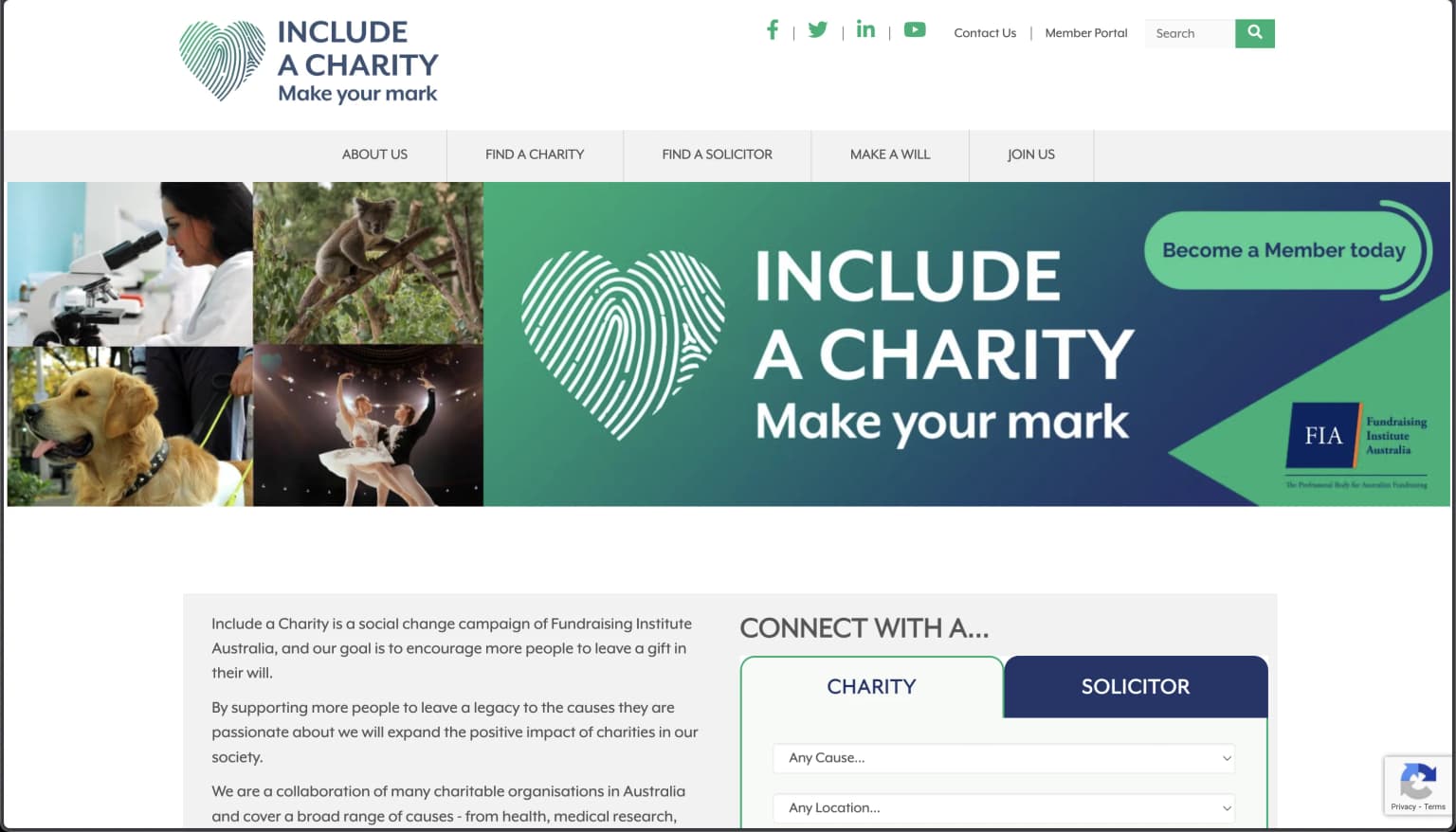 IAC (Include A Charity) screenshot