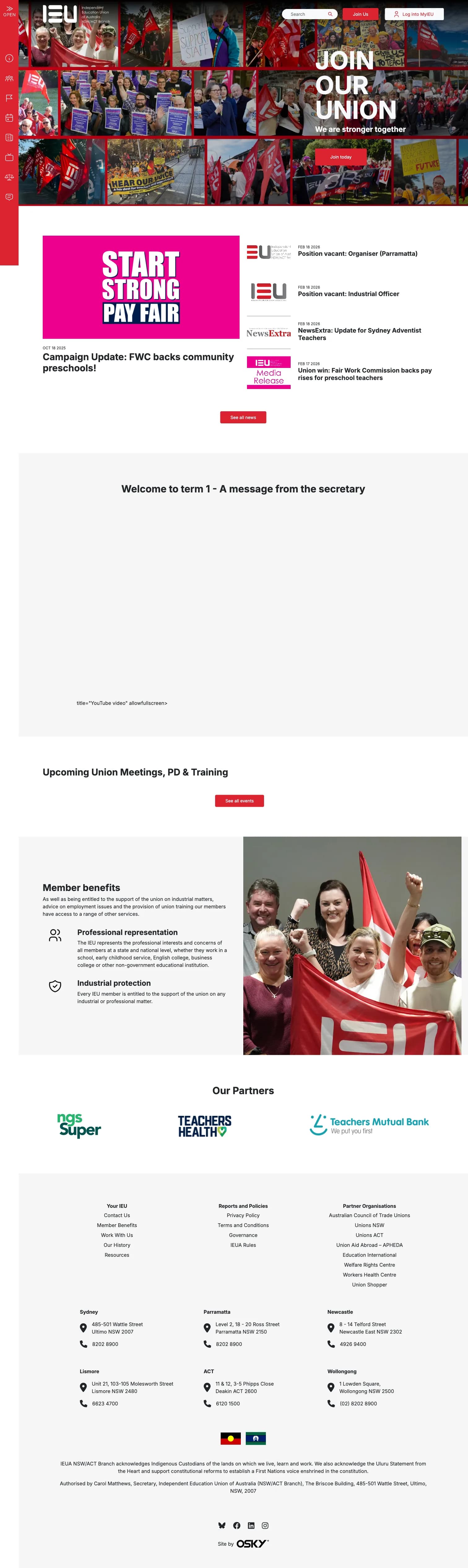 IEU - Homepage Desktop