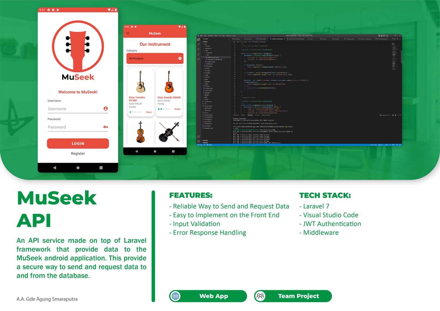 MuSeek API screenshot