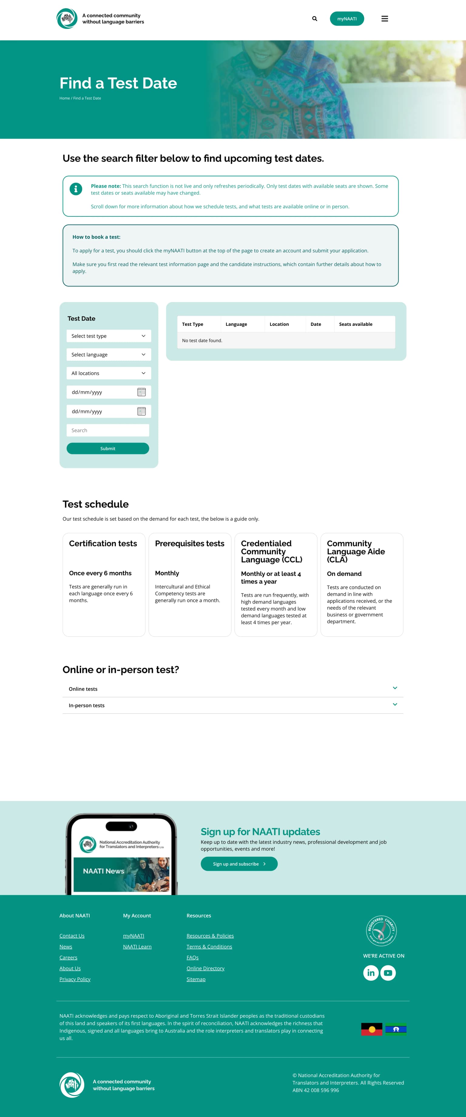 NAATI - Screencapture Naati Au Test Date 2026 02 21 21 36 00