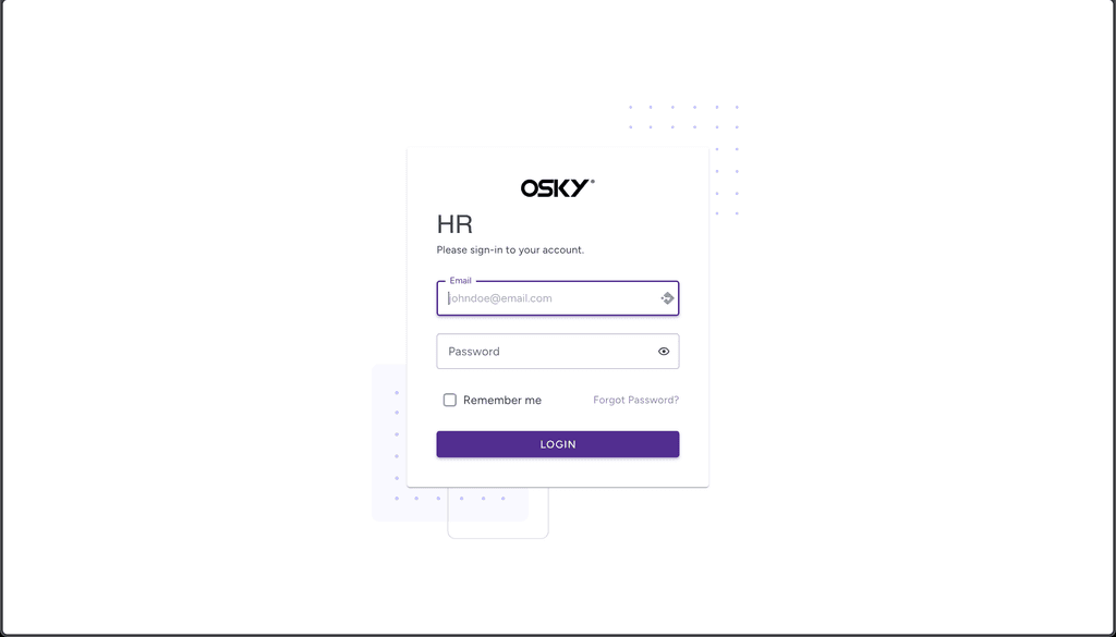 Osky HR System screenshot