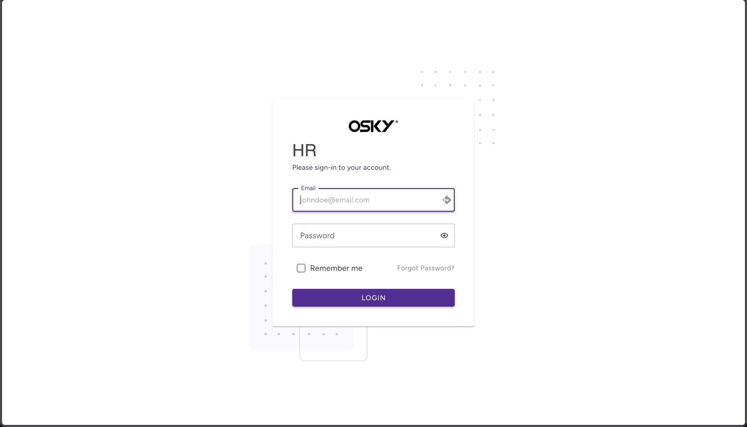 Osky HR System screenshot
