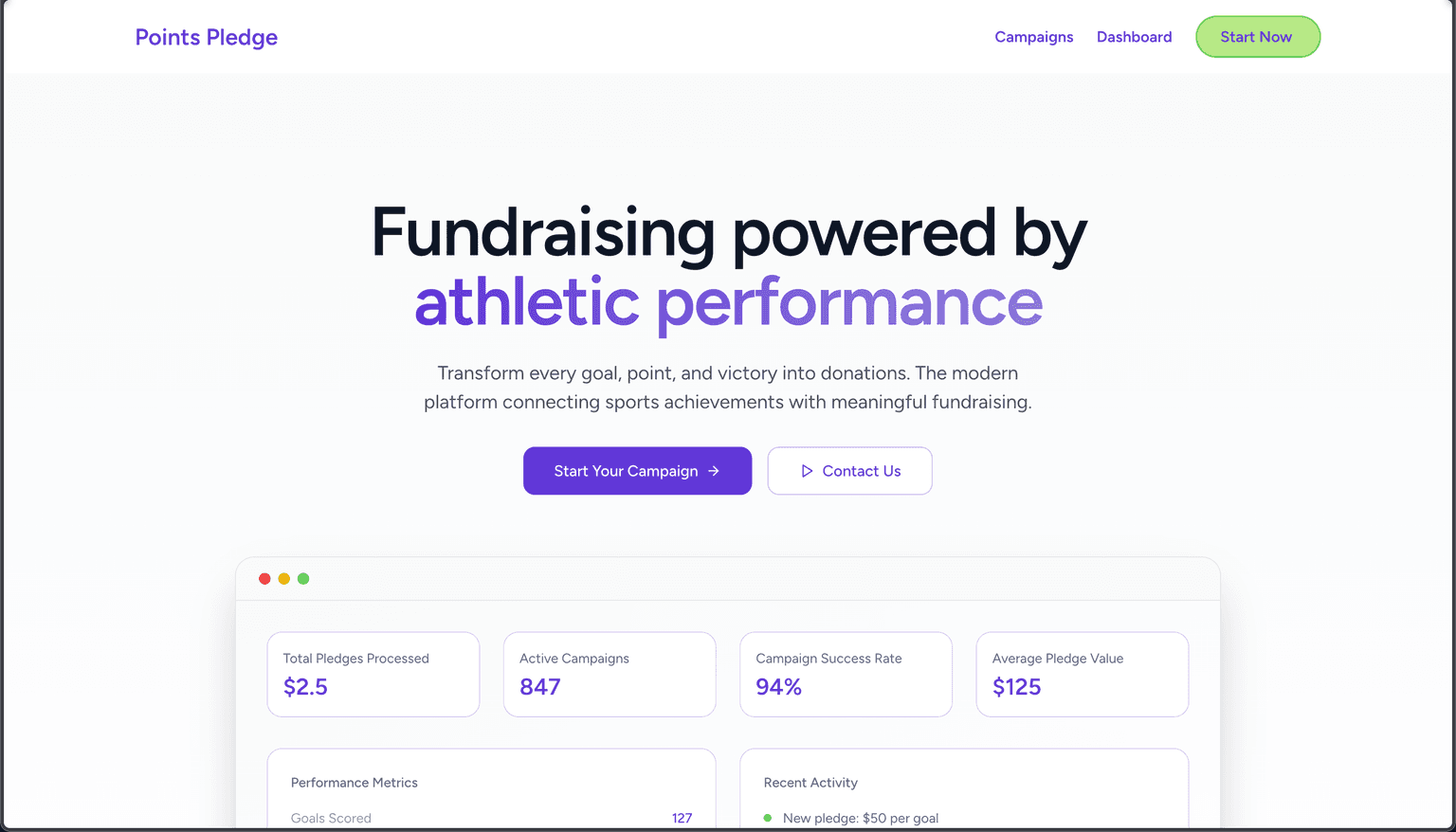 Points Pledge (Sport Pledge) screenshot