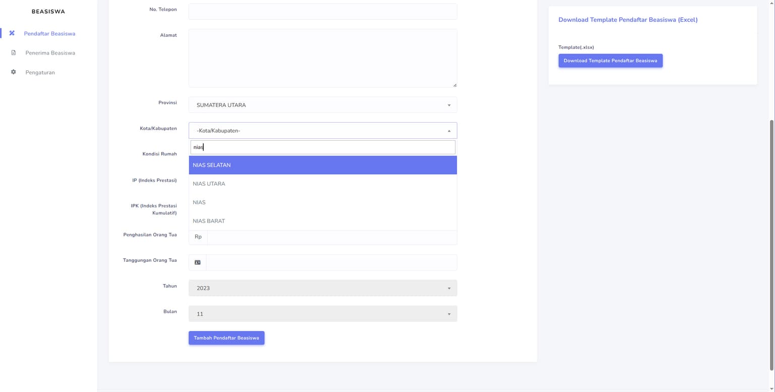 Scholarship Awardee Nominator - Excel Import