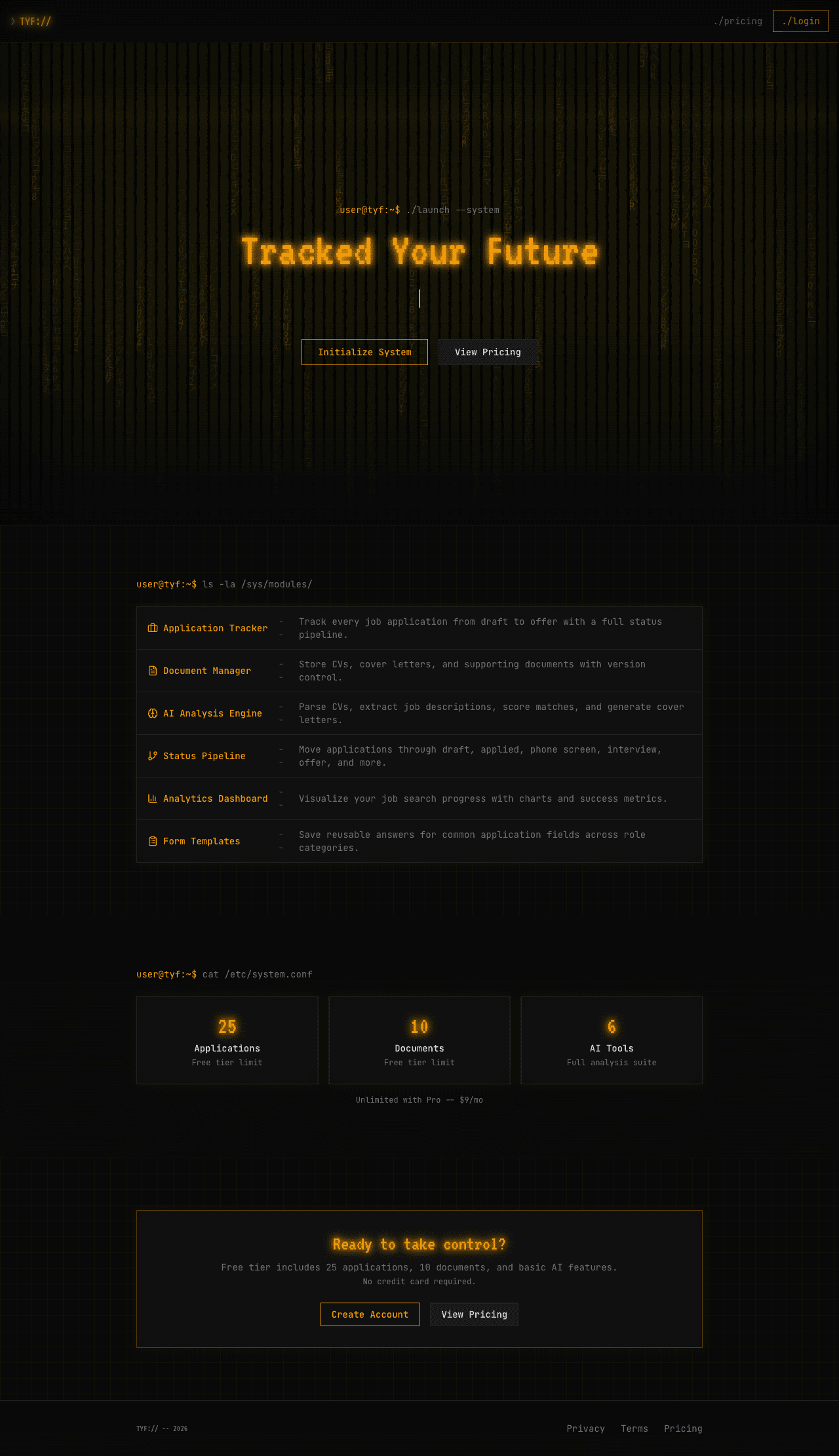 Tracked Your Future screenshot