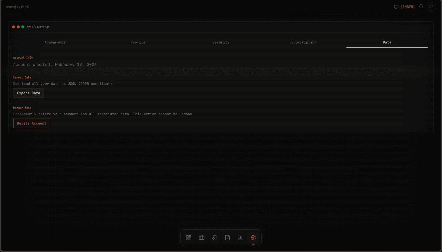 Tracked Your Future - 20 Settings Data