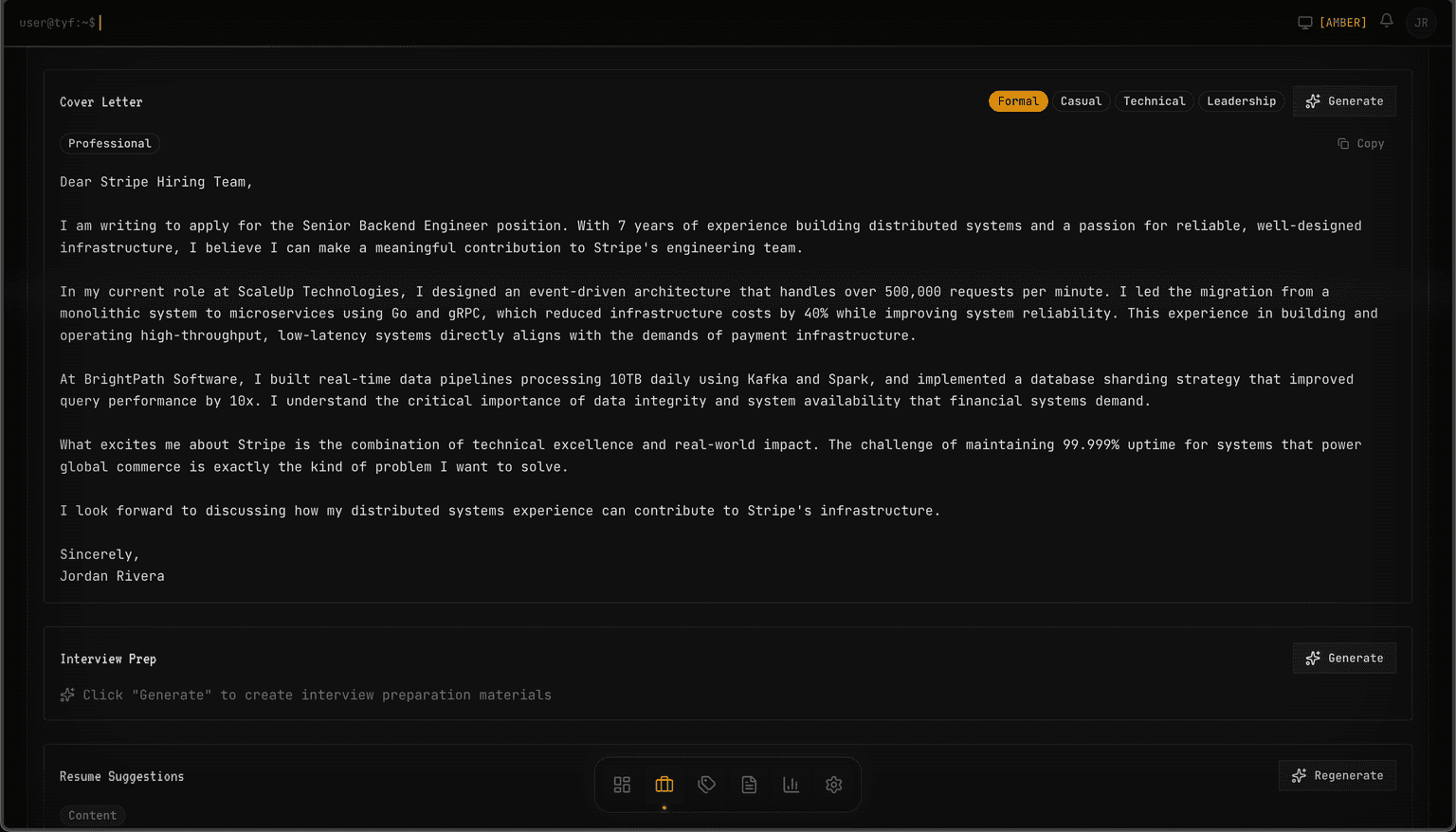 Tracked Your Future - 24 Application Cover Letter