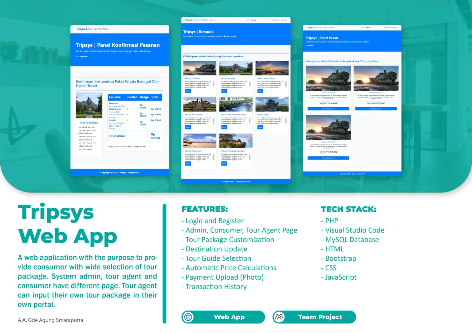 Tripsys Web screenshot
